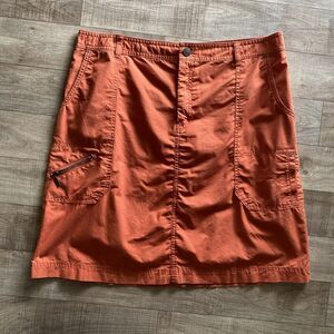 Y2K Eddie Bauer Skirt Jean Cargo Utility Sporty Cotton Size 12 Preppy